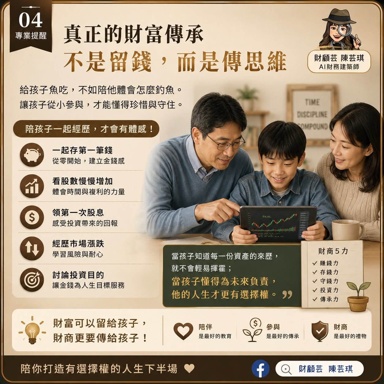 陪孩子經歷儲蓄投資與目標的財商教育